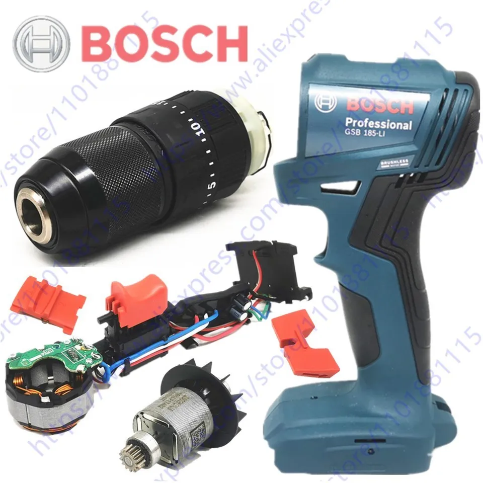 Bosch GSB185-LI pre bezdrôtový nárazový vrták prepínač motora prevodovky prevodovky prevodovky skľučovinky puzdro príslušenstvo príslušenstvo