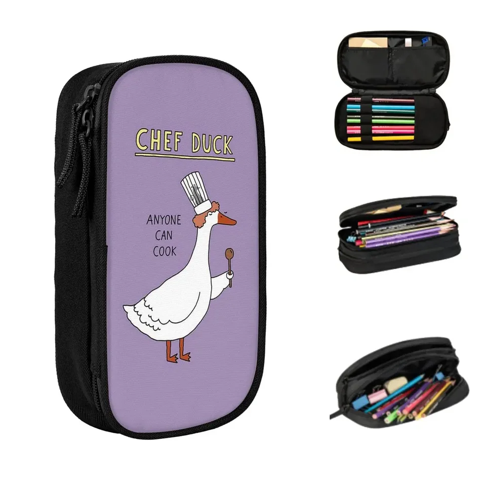 Boss Duck Cencil Case Big Capacity Pen Bags Pen Box Ceruzky puzdro pre chlapcov Študenti Študentská škola Kancelária