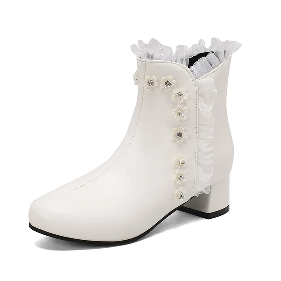 Botas de Mjer 2023 Dámske topánky Sladké módne elegantný klasický čínsky štýl Jesné zimné dievčatá Lolita topánky Veľká veľkosť 47 677