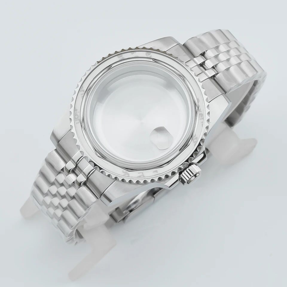 BOTIONI 40 mm potápač vodotesná puzdro so zafírovým krištáľovým oceľovým pásom pre pohyb NH35 NH36 NH34 28,5 mm číselník