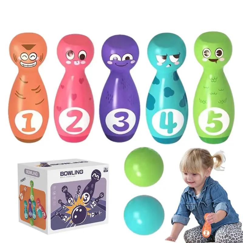 Bowling Set for Kids Cartoon Kids Bowling Set Hračky pre batoľatá s číslami výtlačky vzdelávacie aktivity interaktívne