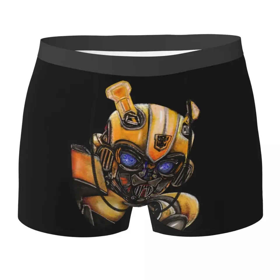 Boxer spodky šortky Bumblebee Transformátor, najlepších transformátorských nohavičiek Men spodná bielizeň pre darčeky Homme Man Friend