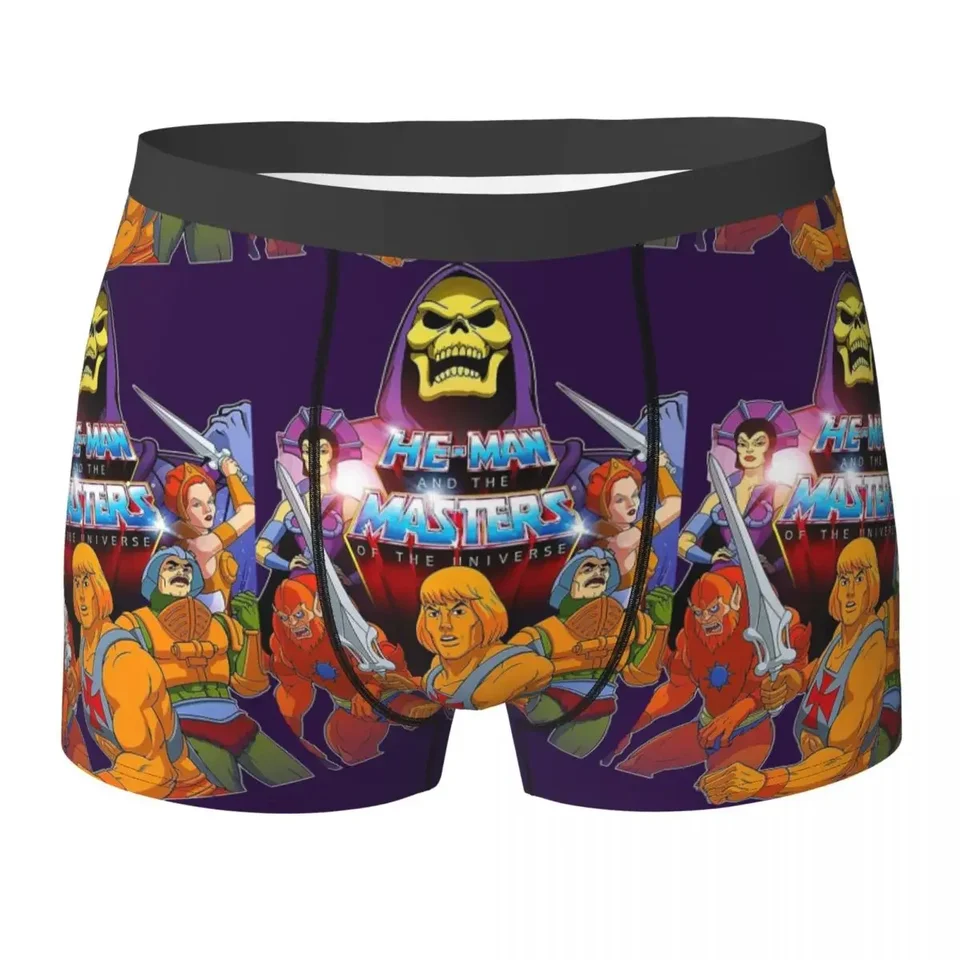 Boxer spodky šortky HE-Man a priatelia Masters vesmíru kostru heman nohavičky Mužské priedušné spodné prádlo pre Homme Man