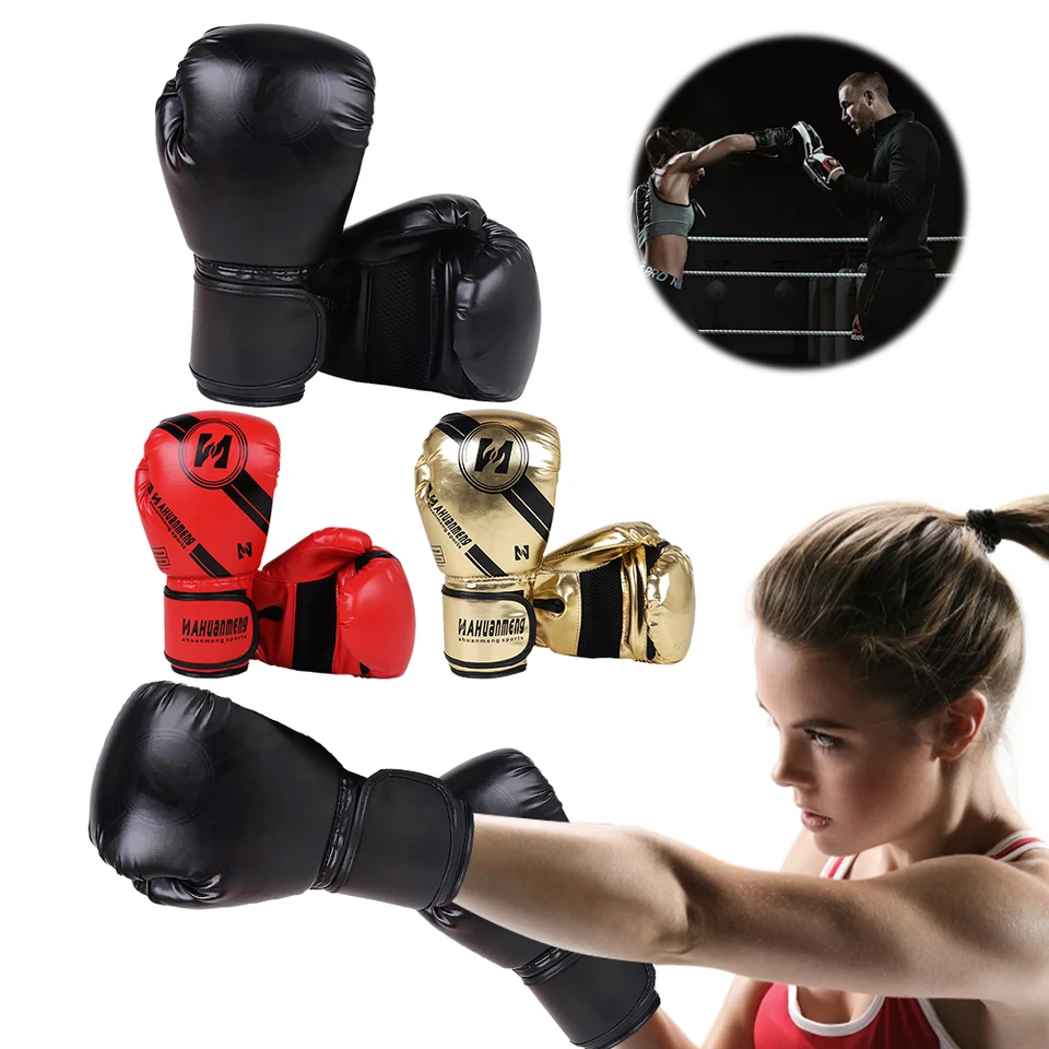 Boxerské rukavice boxerské výcvkové rukavice priedušné výcvkové rukavice rukavice PU kožené nastaviteľné punčové rukavice pre deti dospelých