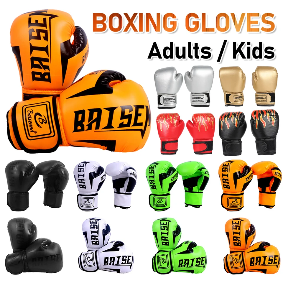 Boxingové rukavice pre dospelých detí Boxing Training Fighting Rukavice pu kožené muay thai guantes kickboxing karate piesočné rukavice