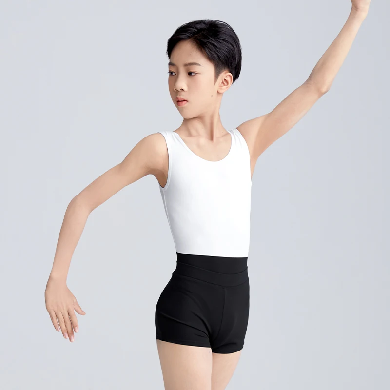 Boys Man Dance Leotards čierna biela zhodujúca sa kombinéza športového tréningu BodySuit Wrestling Singlet Fitness Swissuit Slip Underwear