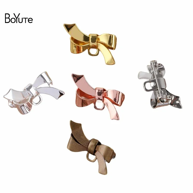Boyute (20 kusov/veľa) 17*28 mm mosadzný materiál Bowknot Broš