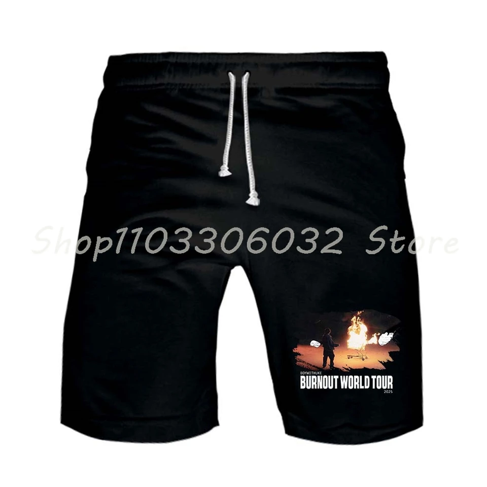 Boywithuke Burnout Tour 2025 Merch Swetshorts Ženy Muži krátke basketbalové nohavice neformálne vonkajšie športovéwear