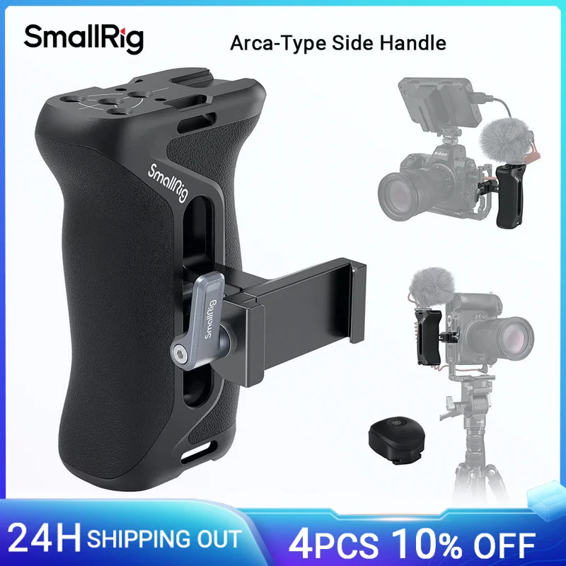 Bočná rukavica Smallrig ARCA-Type 36 mm nahor a nadol nastaviteľná pre klietky s fotoaparátmi s tanierom pre vstavané ARCA vstavané 1/4 