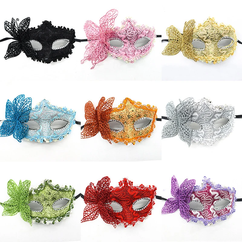 Bočné motýľ ručné maskovanie masky móda napoly tvár Maska Maska večierok benátsky benátsky večierok Mardi gras maska