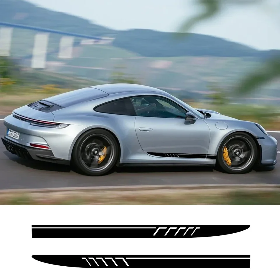 Bočné sukne auto pod prúžkami nálepky na nálepky vinylové bočné nálepky pre Porsche 911