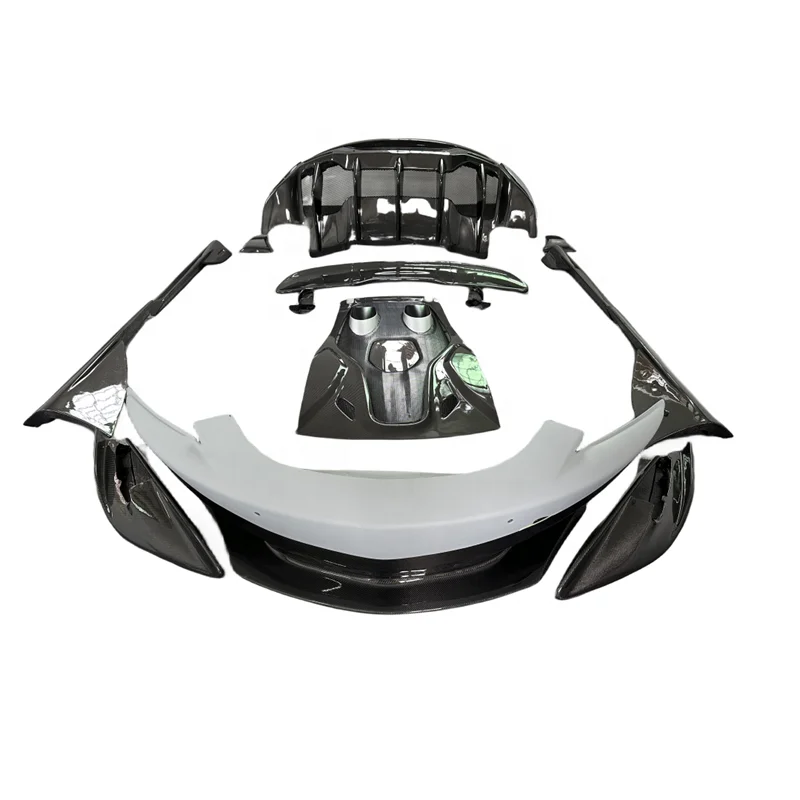 Bočné sukne s sukňami z uhlíkových vlákien Bočné sukne a kapucňa pre McLaren 570/570S/540 Upgrade 600 lt