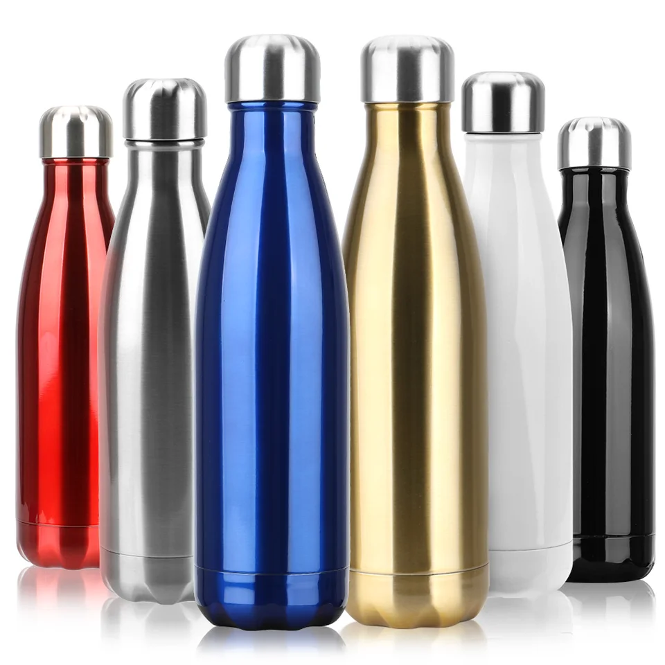 BPA bezplotané Thermos Cola Voda Thermos Thermos Double-Wall Izolovaná vákuová fľaša z nehrdzavejúcej ocele Fľaša na vodu pre športové fľaše 500 ml