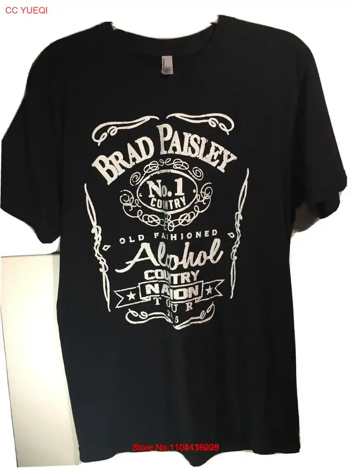 Brad Paisley 2015 Country Nation Tour Black Concert Tričko SZ Veľké
