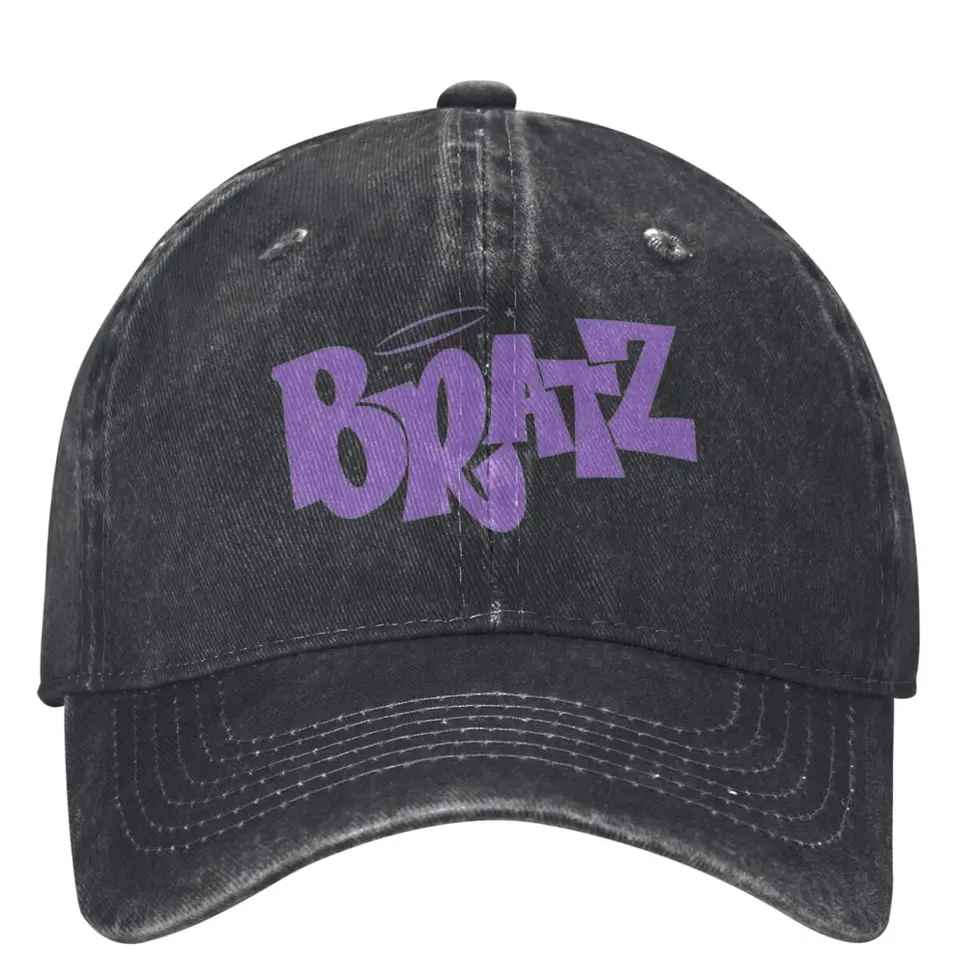 Bratz Purple Logo Denim baseball Cap Cartoon Doll Duti rybársky rybársky trucker klobúk letný pár Ženy Y2K Sunshade Baseball Caps