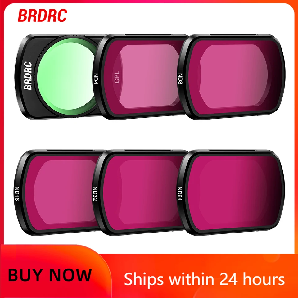 BRDRC vrecko 3 šošovky Filter set pre DJI Osmo vrecko 3 vreckový kusový fotoaparát ND8 ND16