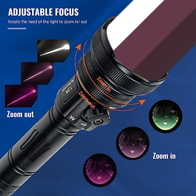 Brinyte T28ir IR 850nm 940nm stmieva Zoom LED LED vonkajšie lovecké infračervené nočné videnie Svetlo baterky