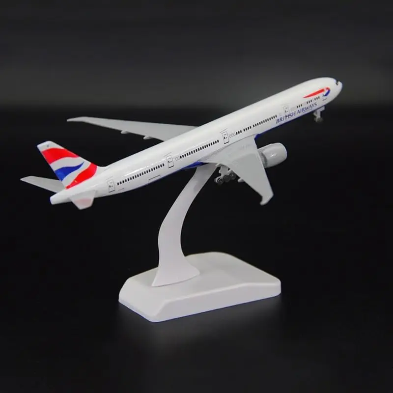 British Airways B777-300 Diecast Aircraft Model 18 cm 1: 400 Plastové základné podvozky zliatiny zliatiny leteckej leteckej dopravy domov