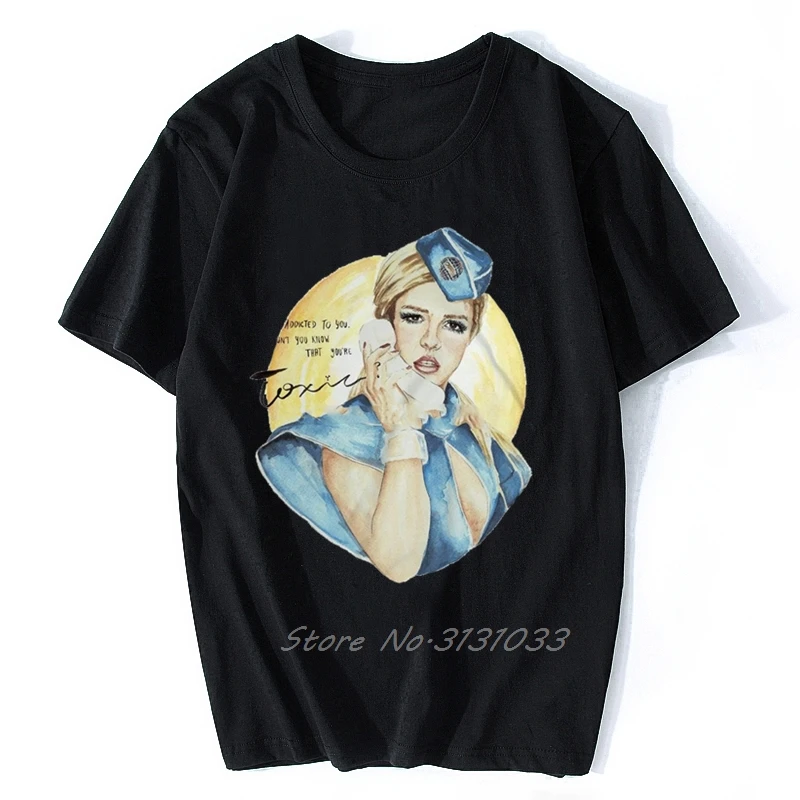 Britney Spears (Toxic) T košeľa Men O-Neck krátky rukáv Tshirt Cotton Tees Streetwear