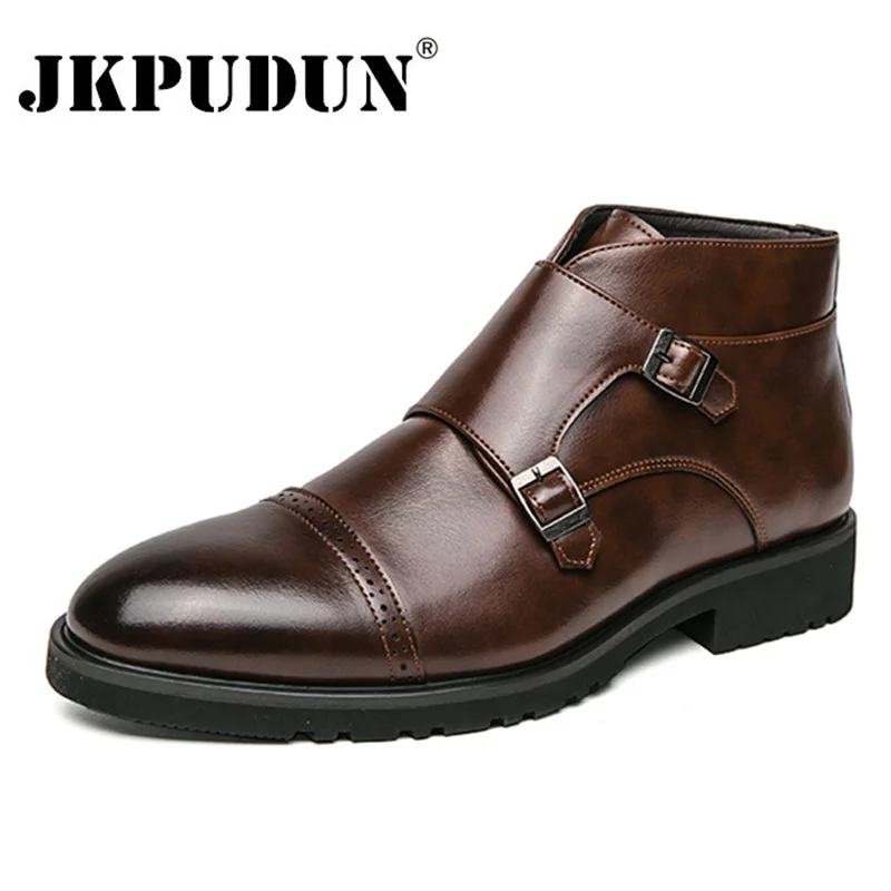 Britské luxusné členkové topánky Men Platforma Vintage Chelsea Boots Classic Origins Leather Mužské obchodné topánky plus veľkosť 38-46