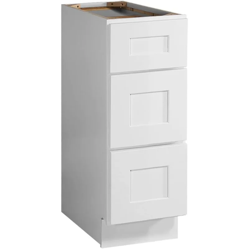 Brookings Shaker Unsembled Základná základná kuchynská skrinka 3DB12, 12 WX 24 DX 34,5 h, maľované biele, masívne drevo, 561449