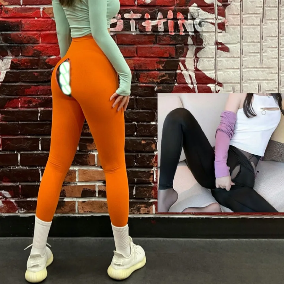 Broskyňové bedrové legíny Ženy rozkrok plynule push Up jogy nohavice Outdoor Sex Fitness Pants Prevádzka