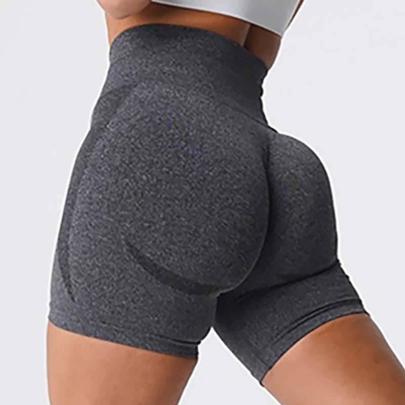 Broskyňové zadky Fitness Leggings Dámska telocvičňa Spory Tesné bežecké šortky Hip Trojbodové nohavice s vysokým pásom bezšvové jogové šortky