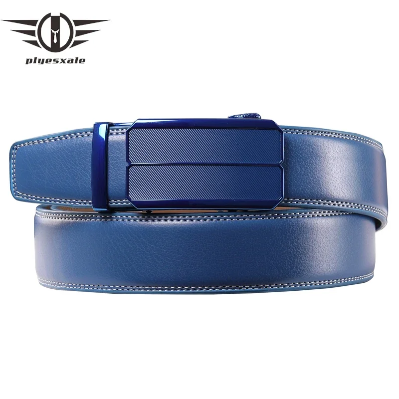 Brown Blue Men Belt Originálne kožené kokskinové luxusné popruhy Pánsky kožený pás