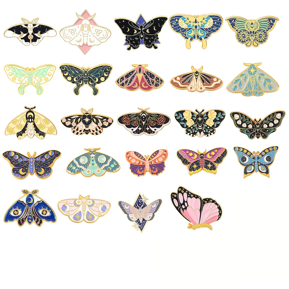 Brošňa zvierat brošňa zvieratá Hmyz brošňa motýľový špendlík zvieracie špendlíky Moth pin hmyz odznak klopne špendlíky motýľ brošňa Moth