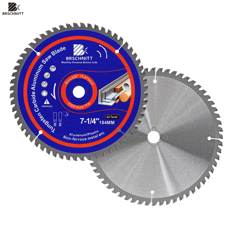 Brschnitt 2ks karbid hliníkový rezací koleso pílky Blades Rezací disk pre hliníkový medený plast Plast Dia 184 255 305 mm