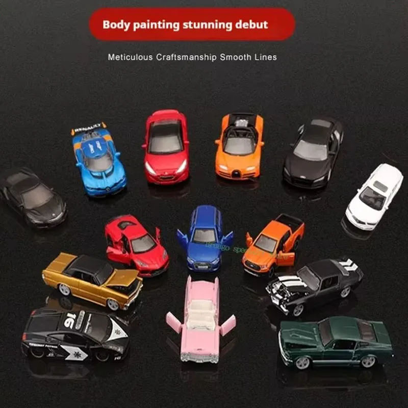 BRUAGO1: 64 Supercar zliatiny Die Cast Car Model Vysoko kvalitná statická simulačná dekorácia automobilu Mužská sila ovládanie automobilu