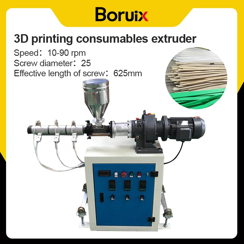 Bruix SJ25 3D plastový extrúzový stroj Laboratórna stolná plocha Plastový stolný polymér materiál s jednou skrutkou Malý extrudér