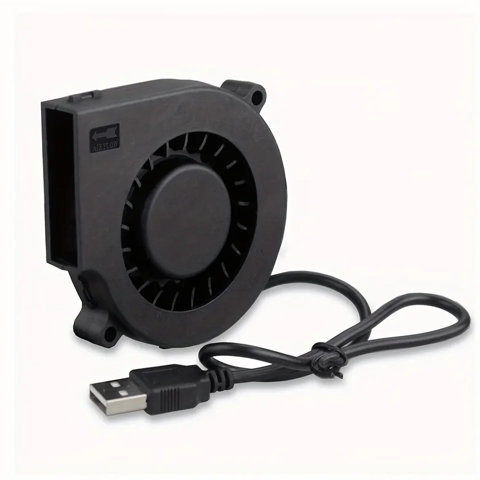 Brushless Cooling Blower Ventilátor 75 mm 3D diely DC 5V USB Turbo chladiaci ventilátor 7515 Vysoký prúd DC Centrifugal pre chladič pre radiátor