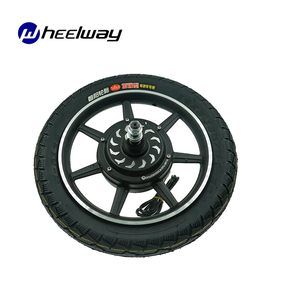 Brushless DC Dis Disc Brake Brzdí pre elektrický skúter, ľahký inštalačný motor, 14 palcov, 24 V, 36 V, 48 V, 350 W, 500 W