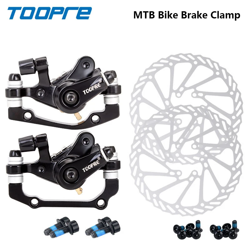 Brzdenie brzdy na bicykli Toopre Mountain Bike F160/R140 F180/R160 Elektrický bicykel SETICKÝ Univerzálny kábelový disk prednej a zadnej svorky