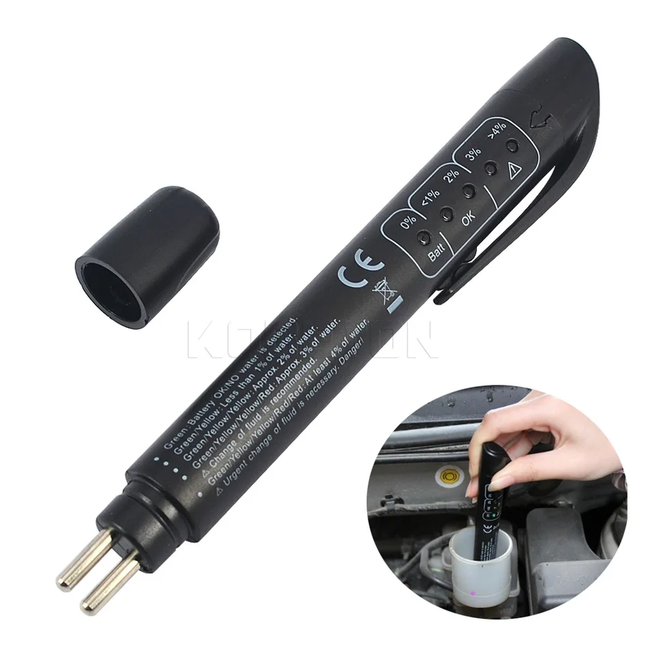 Brzdové tekutiny tester pero 5 LED vozidlo Automobilové automatické testovanie nástroja Nástroje vozidla Diagnostické nástroje