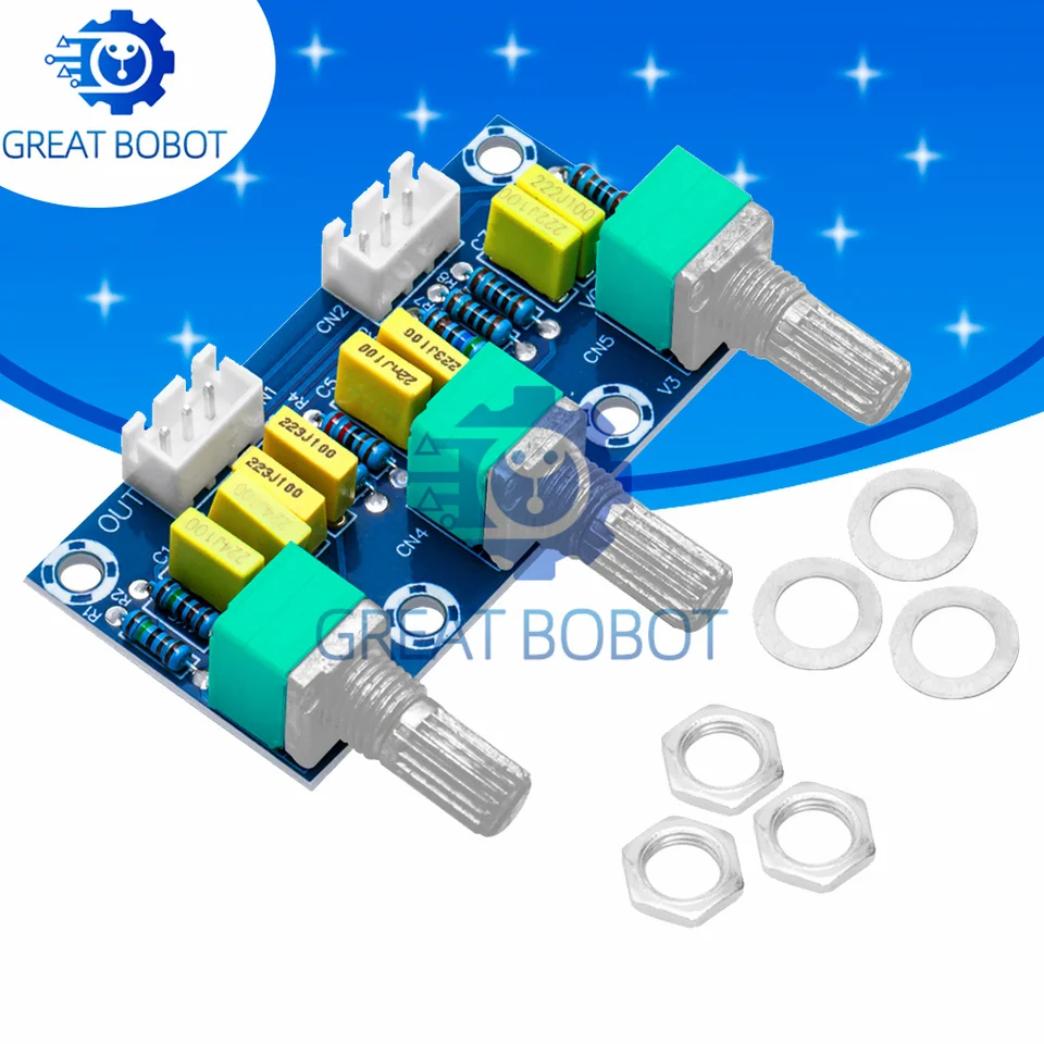 BS XH-M802 Pasívna tónová doska zosilňovača predzosilňovača napájací modul s nízkym nastavenie zvuku ELECTONIC DIY ELEKTRONNÁ doska PCB