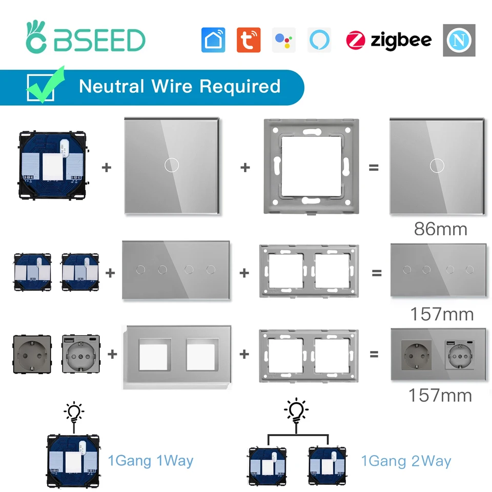 BSEED ZIGBEE SMART WALL SWING SWINT