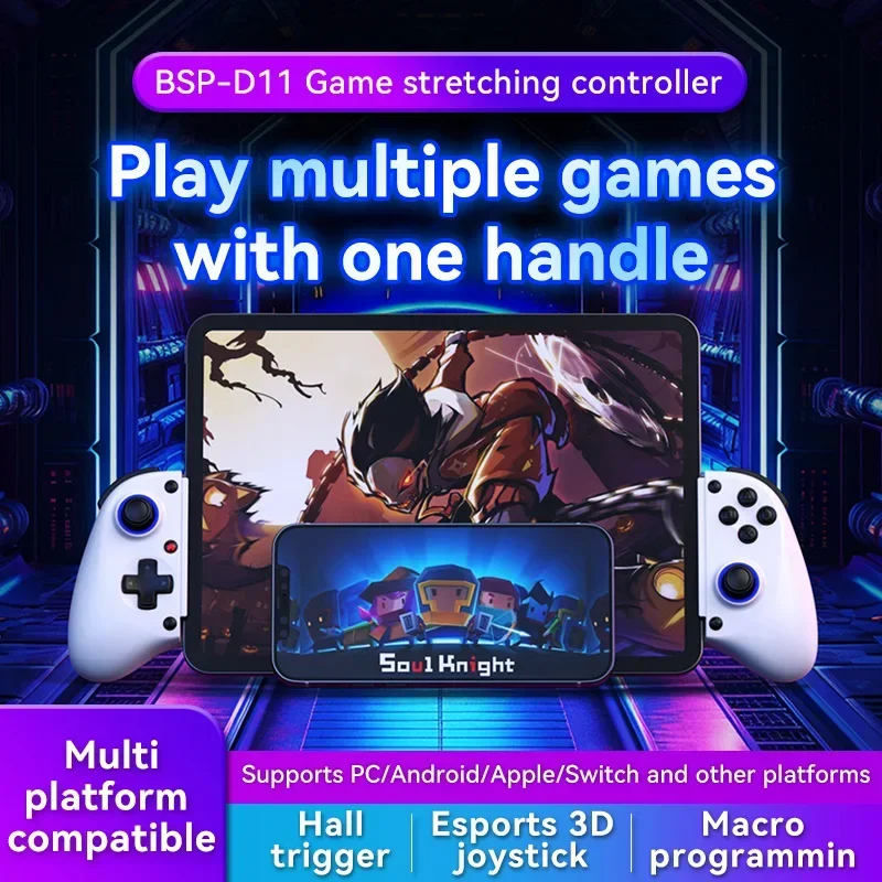 BSP-D11/D11S napínací bezdrôtový ovládač hry pre prepínač/Android/Apple iOS Tablet pre streamovanie PS3/PS4/Xbox GamePad