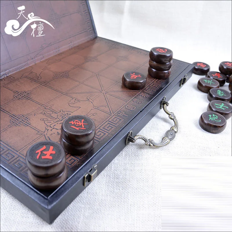 Bstfamly čínsky šach Rosewood Fold 32ks/Set Old Game Of Go Xiang Qi International Dikári skladanie hračiek bez magnetického LC18