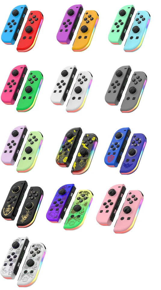 BT 5.2 Joy Controller RGB LED prepínač L/R JoyPad pre Nintendo Switch/Lite/Oled Joycon Gamepads Joystick s dvojitou vibráciou