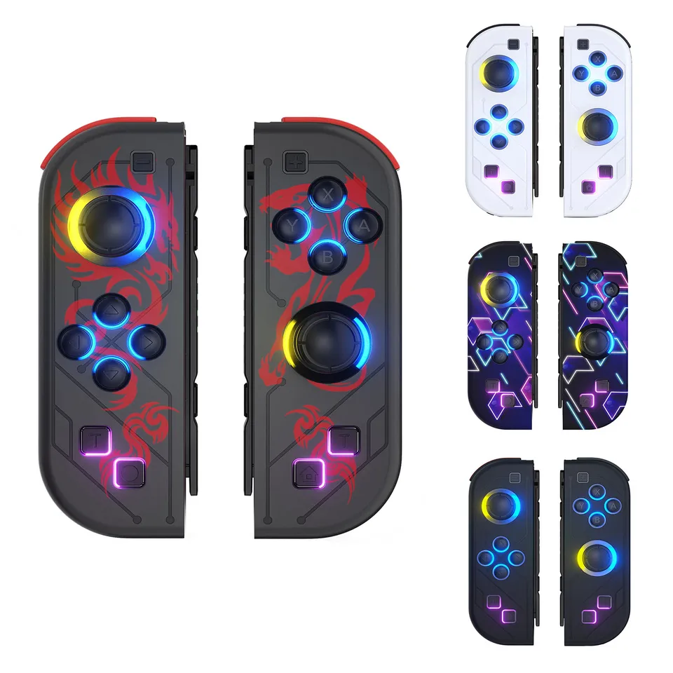 Bt Joy Wireless Controller RGB LED prepínač L/R JoyPad pre Nintendo Switch/Lite/Oled Joycons Gamecons Joystick s duálnymi vibráciami