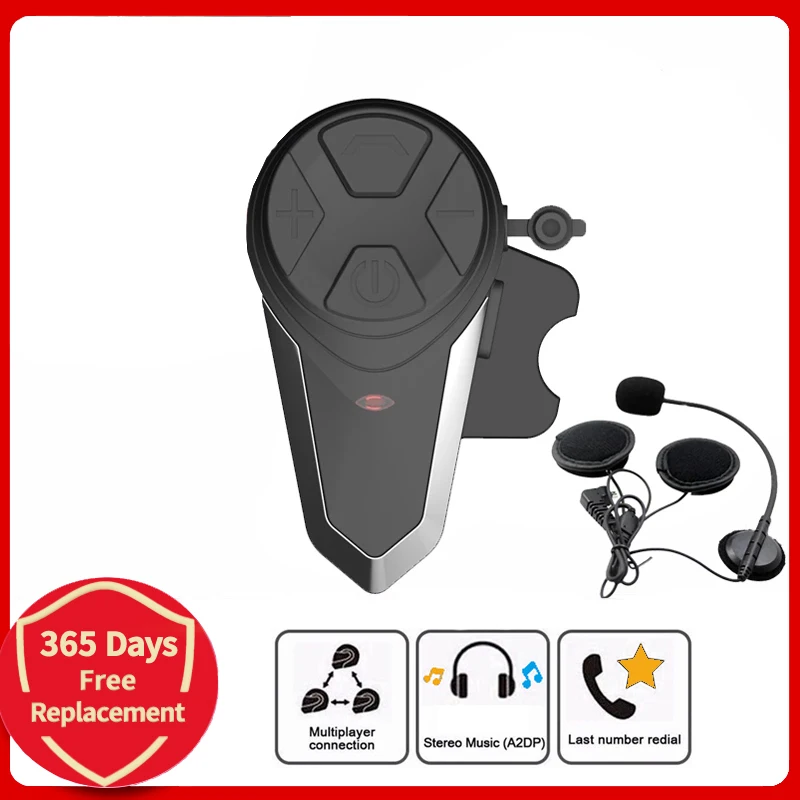 BT-S3 Multi Interphone 1000M Motorcycle Bluetooth kompatibilný prilba Intercomunicador Interfonuje náhlavnú súpravu pre 3 jazdcov