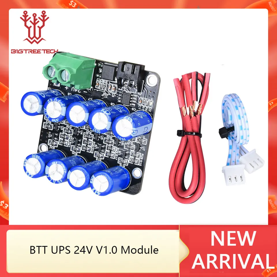 BTT UPS 24V V1.0 životopis tlače pri vypnutí modulu Sensor Mini UPS V2.0 12V 3D Časti tlačiarne pre SKR V1.3 Ender-3 CR-10 V2
