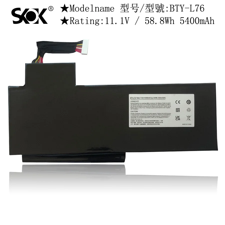 BTY-L76 NAPLATÍ KOMPATIBALITA s MSI GS70 2PE 2QE 2QD 2PC 2PE GS72 WS72 MEDION ERAZER X7615 X7613 SCHENKER XMG C703 Series