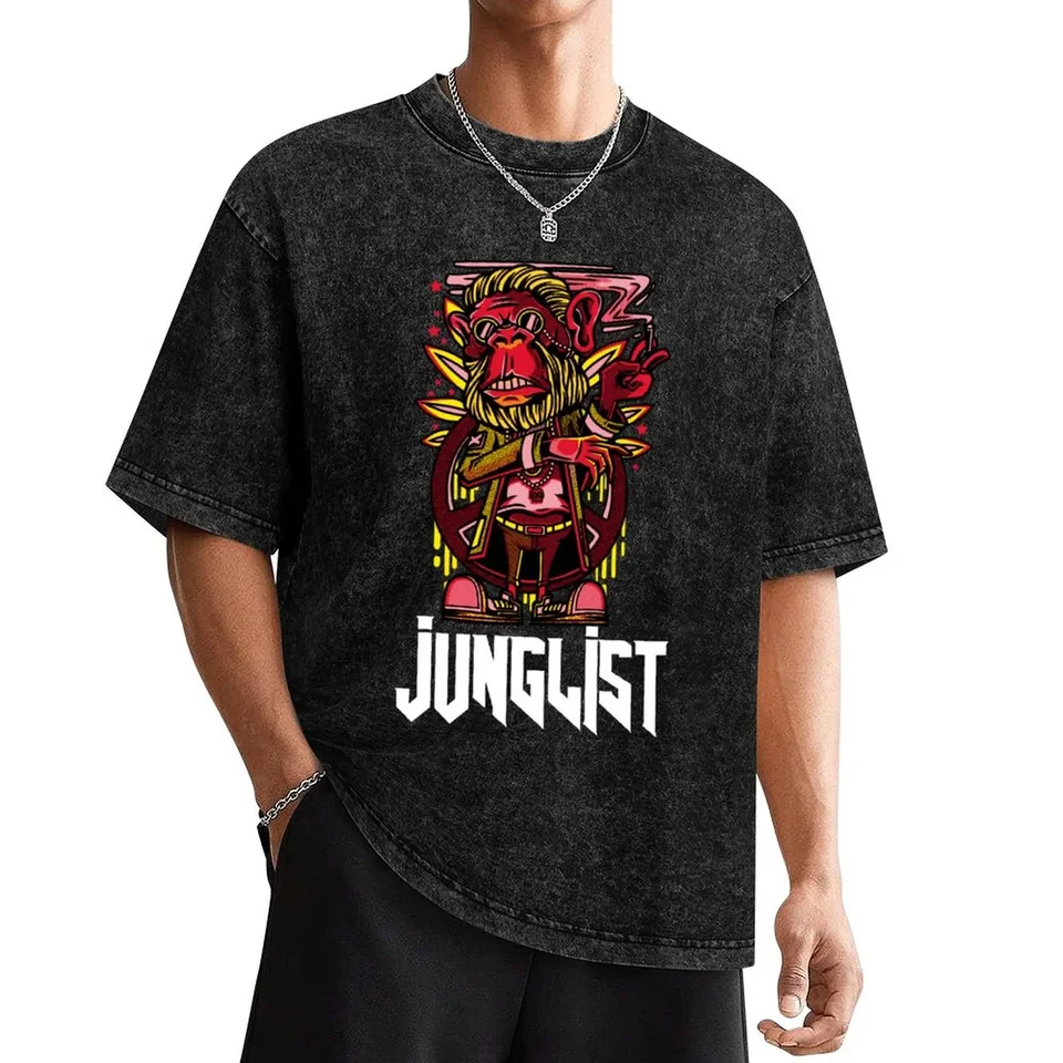 Bubn n bass dnb opičí raver festival dubstep dj Junglist 90s Rave tričko anime tričká s nadmerne veľkým tričkám pre mužov