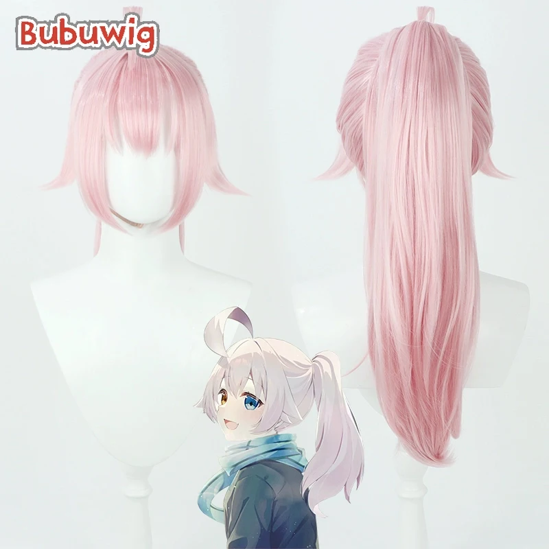 Bubuwig Syntetické vlasy takeanashi hoshino cosplay parochne Blue Archív takanashi hoshino 68 cm dlhý ružový copový parochňu odolný voči tepelne