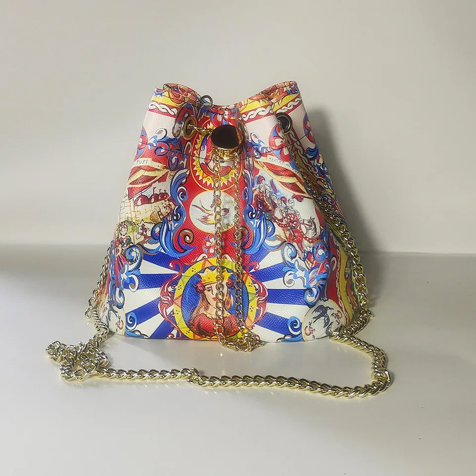 Bucket Bag 2024 Nové neformálne veľkokapacitné krížové taška Luxury Chain Bag Dámska taška