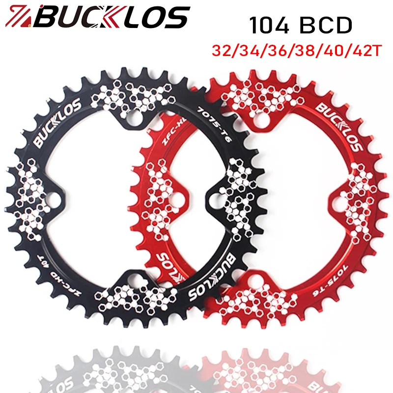 Bucklos 104BCD Bicykel Chrainking Chrainking úzko široký široký reťazový koleso 32/34/36/38/40/42T