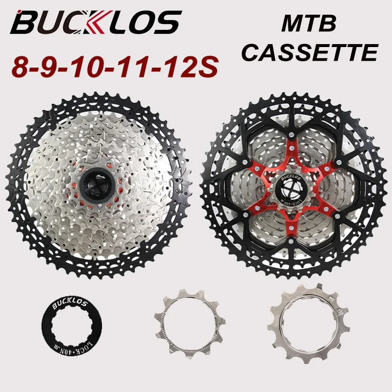 Bucklos 8 9 10 11 12 12 Speed ​​Mountain Bike Freewheel MTB Cassette 8v 9V 10V 11V VELOCIDADE Bicykel Freewheel HG Cycling Forlect